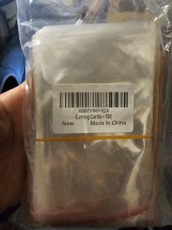 100 Earring cards with backs and bags