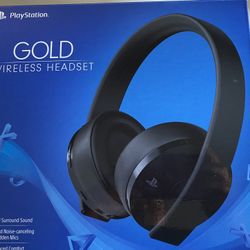 PlayStation 4 Gold Wireless Headset BLACK