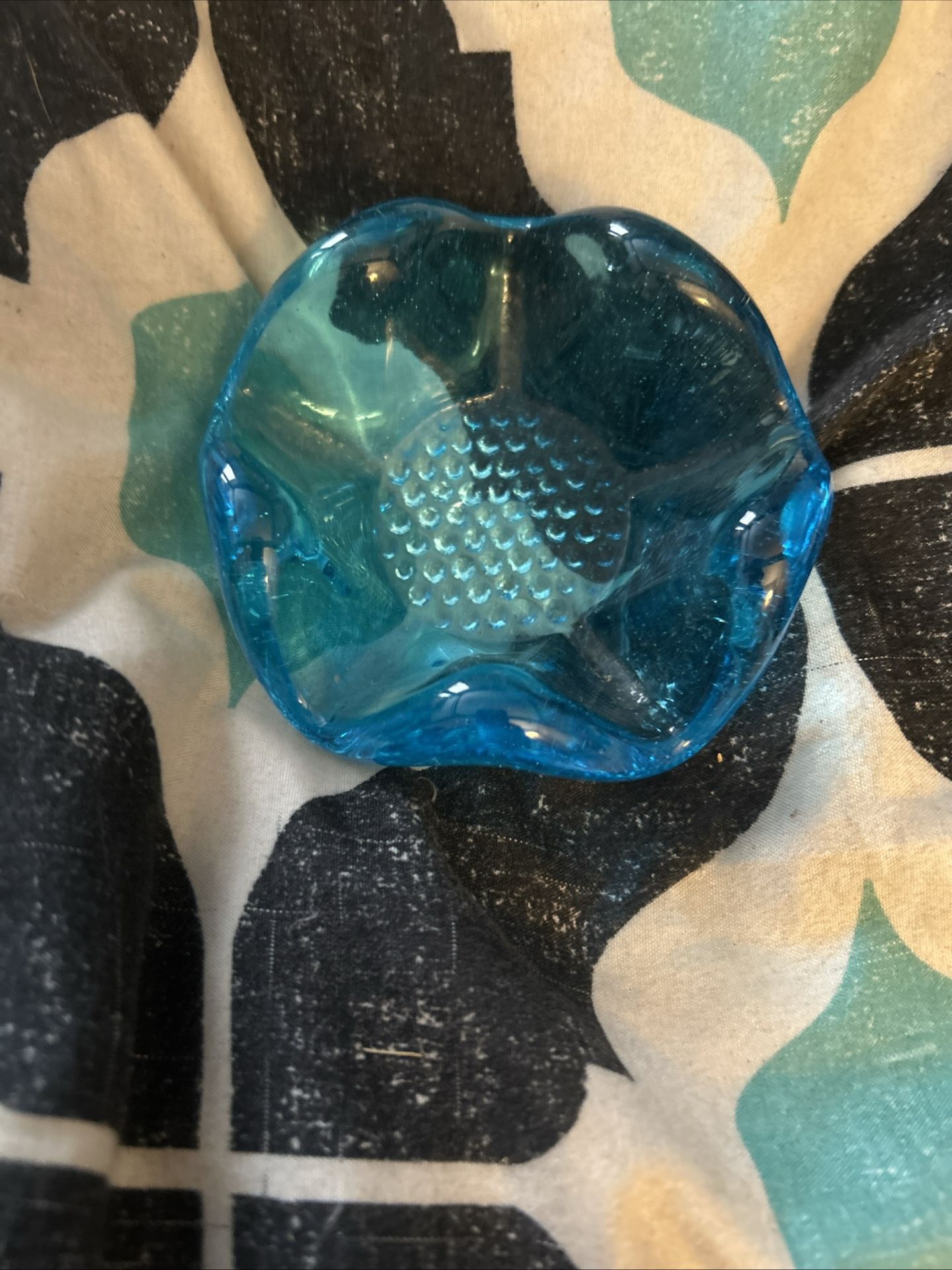 Fenton Candle Holder Turquoise Blue
