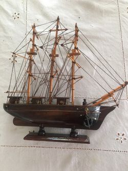 Handcrafted Wooden Mini Sailboat