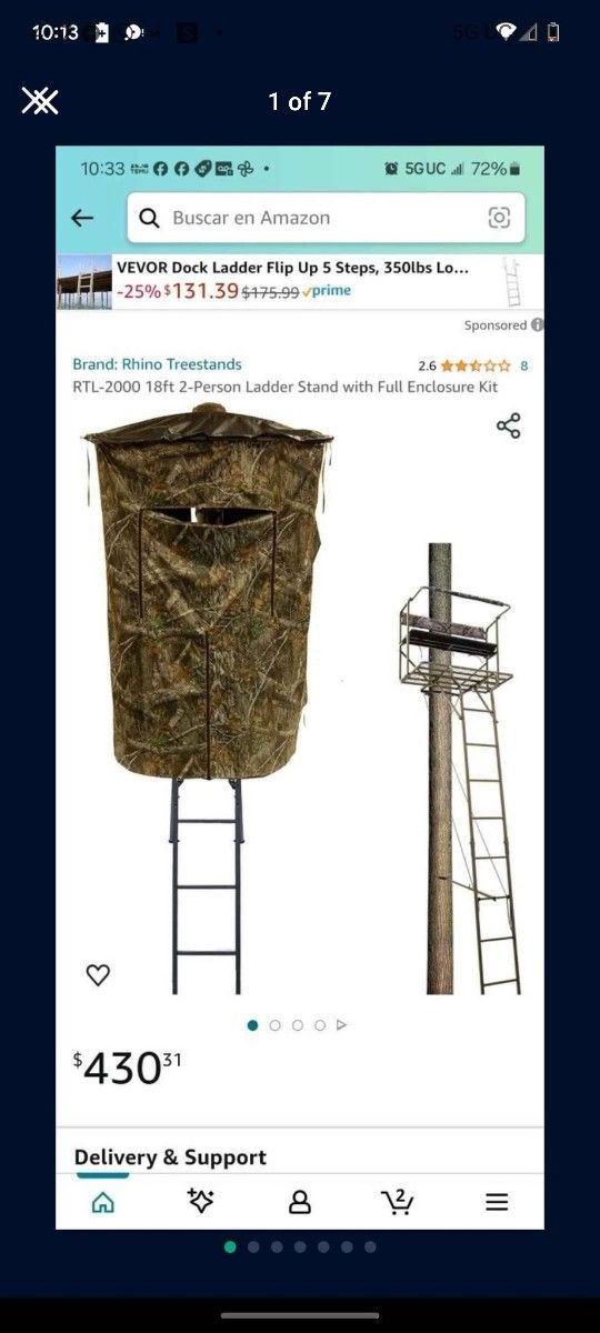 RTL-2000 18ft 2-Ferson Ladder Stand with Full Enclosure Kit