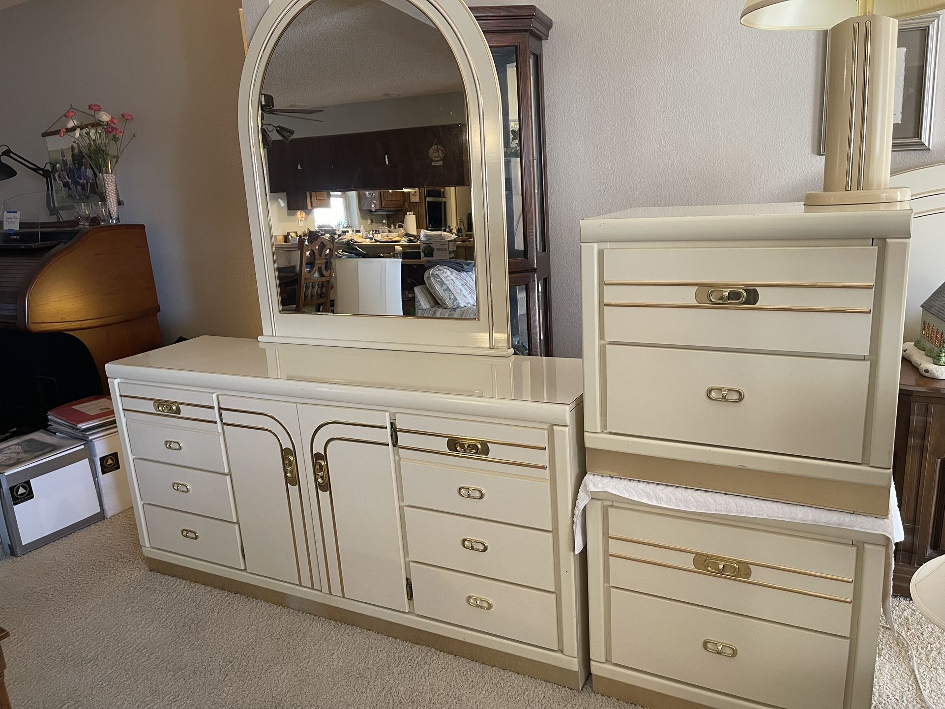 Vintage 80’s Dresser Set & Headboard