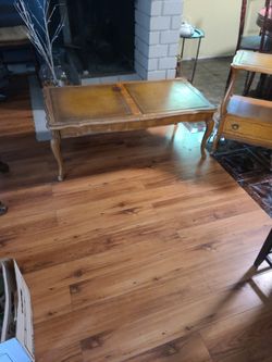 Antique Coffe Table And Side Table