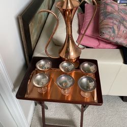 Copper Decor Drink Set From Africa 