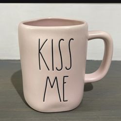Rae Dunn “KISS ME” Pink Mug