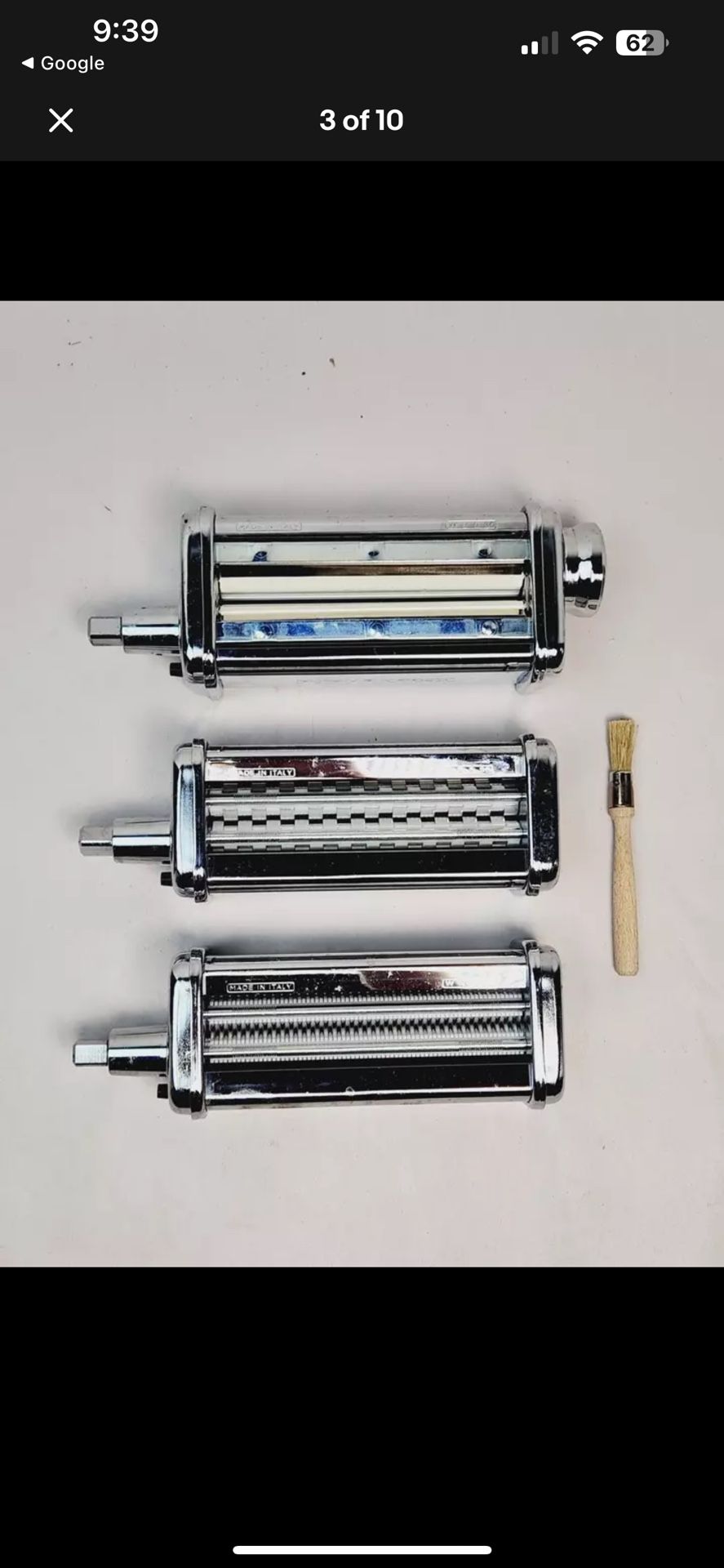 NIB Kitchen aid 3 Piece Pasta Roller & Cutter Home & Garden