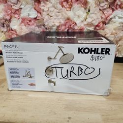 KOHLER
Paces Single Handle 3-Spray Tub and Shower Faucet 1.75 GPM in Vibrant Brushed Nickel (Valve Included)