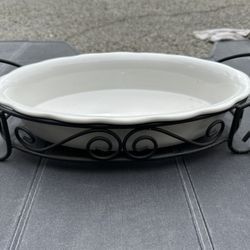Oval Casserole Dish With Stand