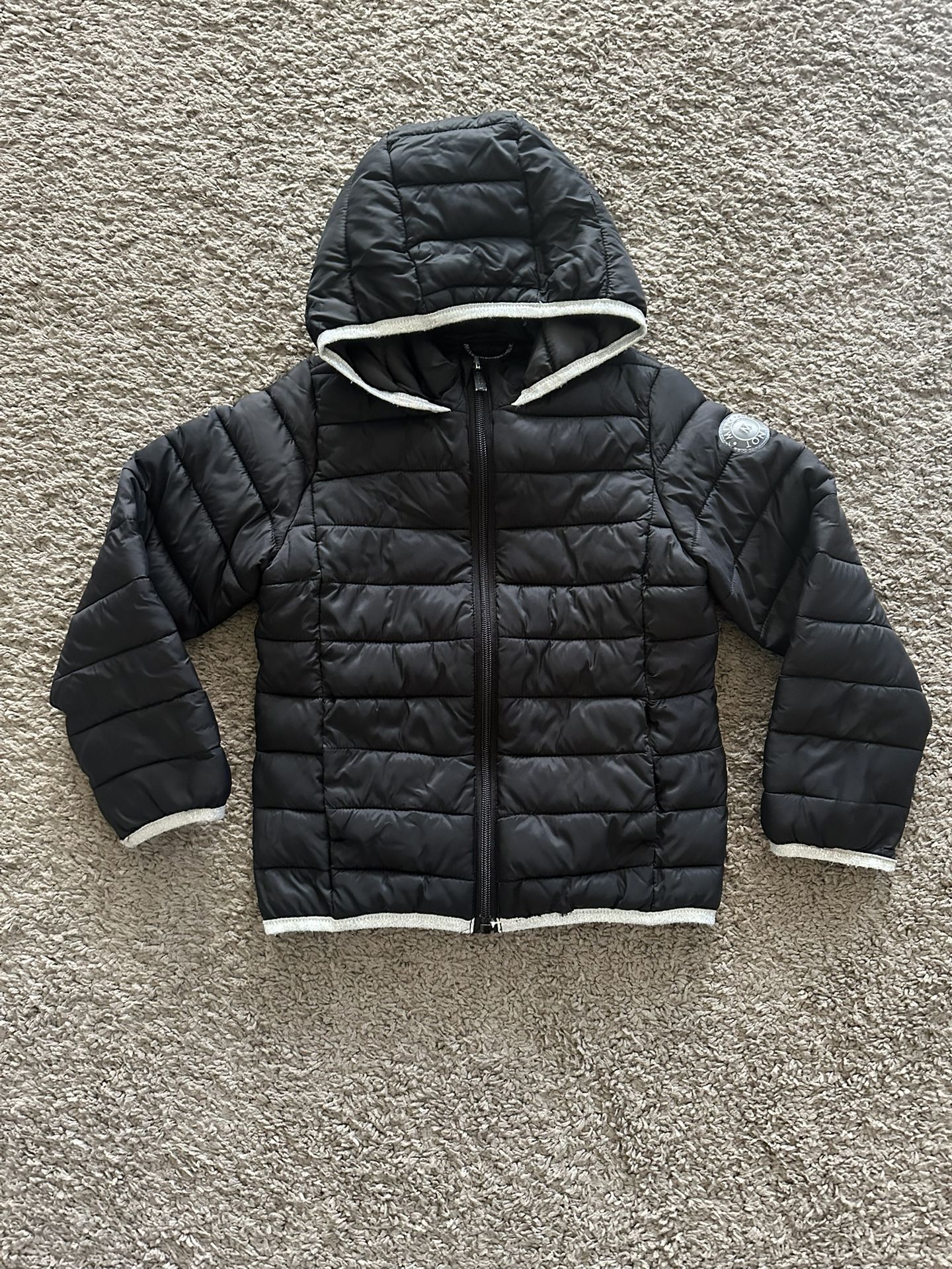 Little Girls Black Puffer Jacket Size 5-6