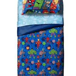 Marvel Super Hero Adventures Hero Together Blue 4 Piece Toddler Bed Set