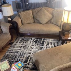 Living Room Set: Love Seat, Sofa & Sofa Chair
