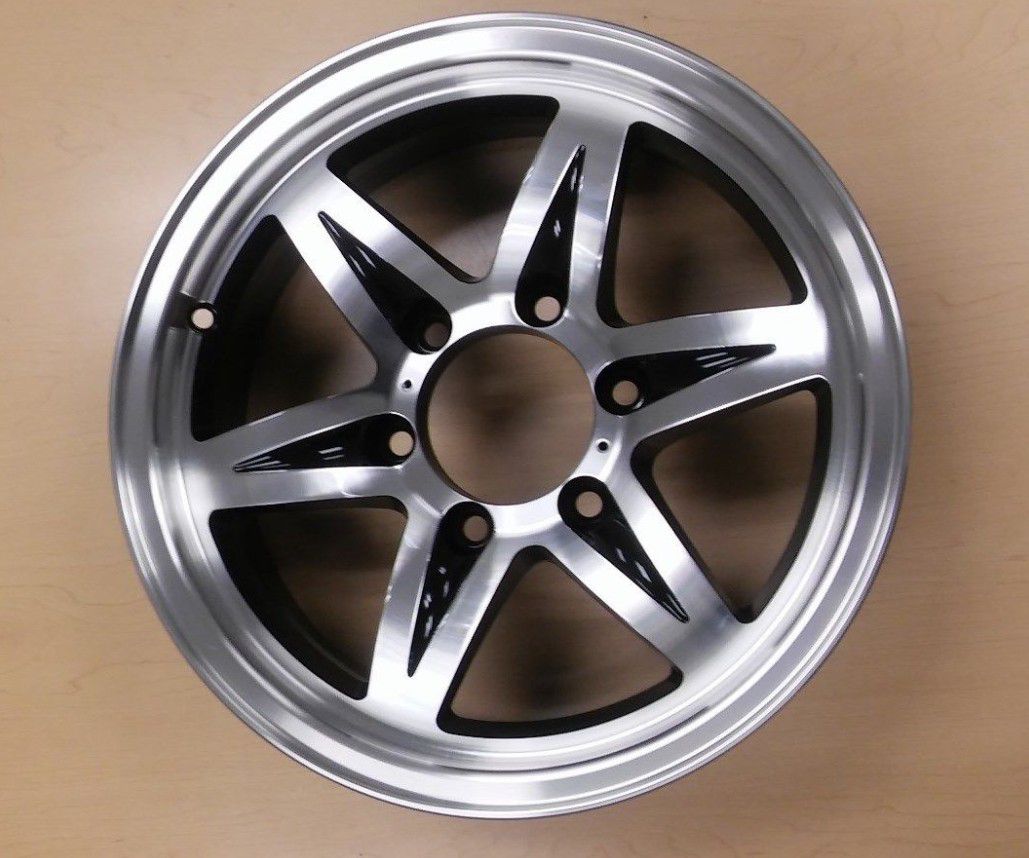 16" 16 x 6 6-5.5 with caps! HI SPEC WHEEL RIM 580 SERIES ALUMINUM Trailer Camper lots of other sizes and styles of rims and wheels