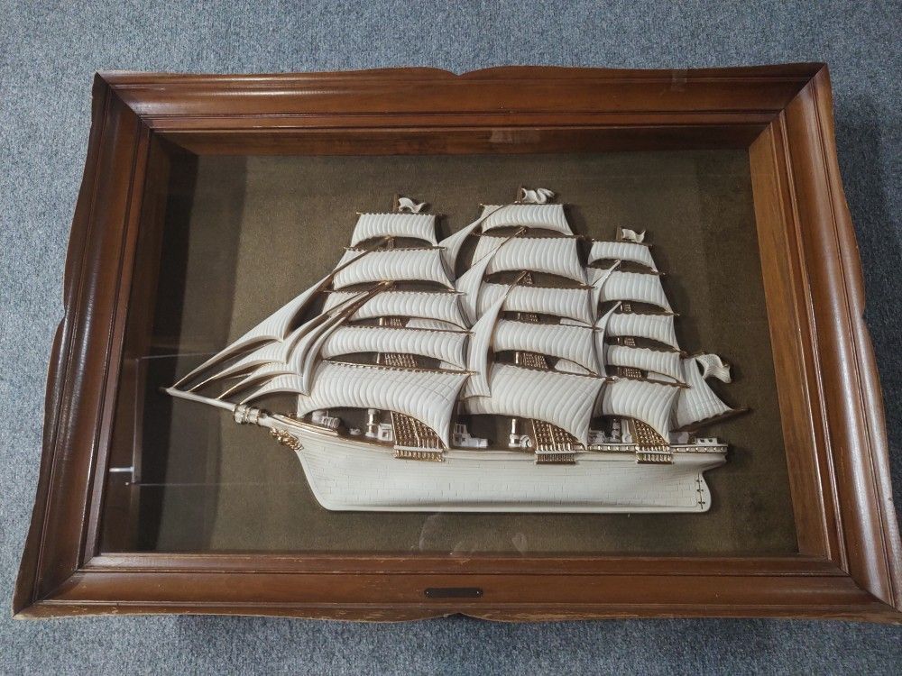 Vintage Turner 3D Wall Hanging Shadow Box. The Flying Cloud. Good Condition. $100 Or Best Offer