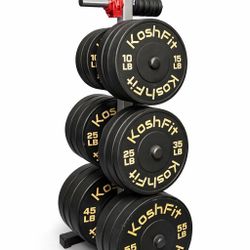 370 LB Bumper Plate Set – KoshFit (10–55 LB Pairs)