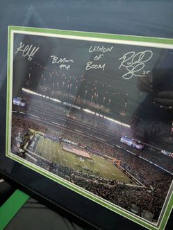 LOB superbowl signed framed portrait from Metlife stadium