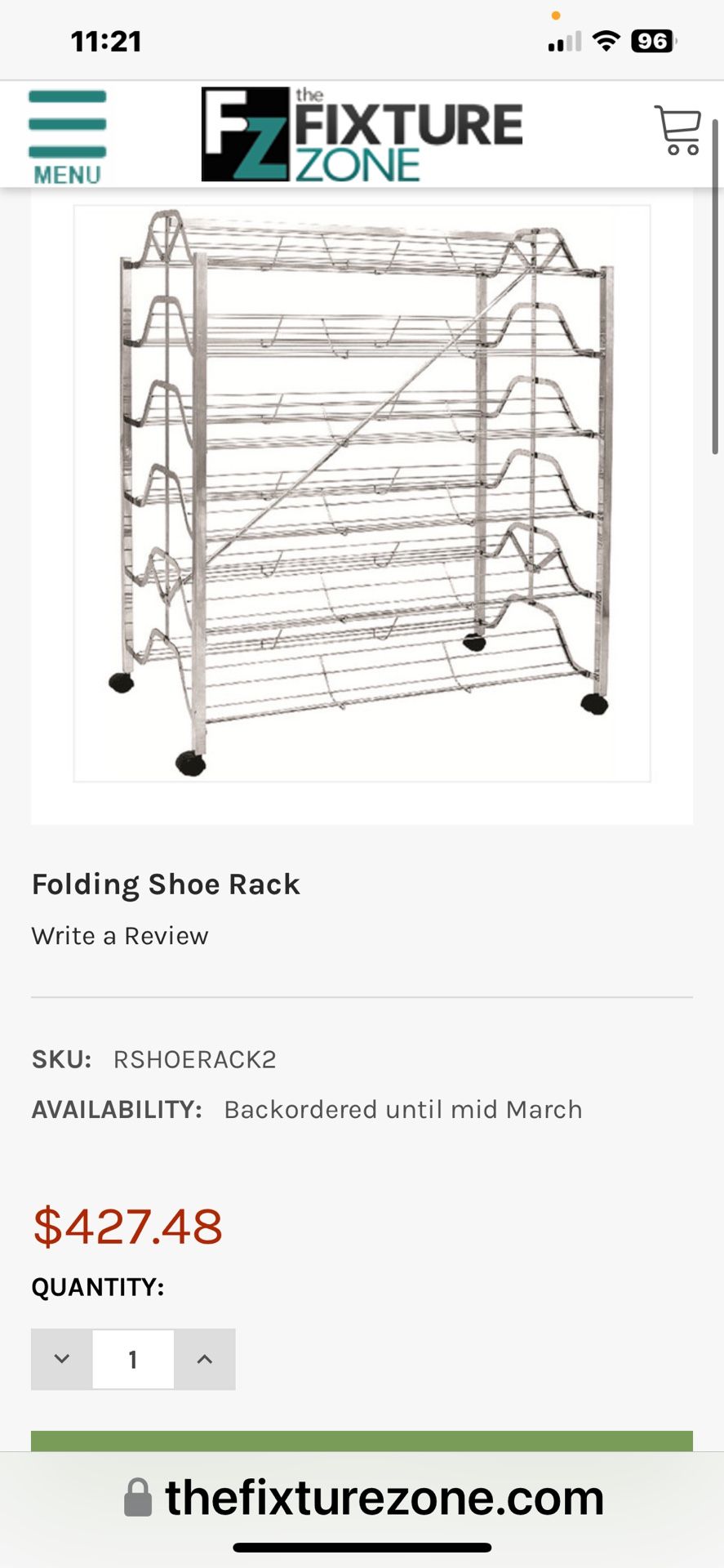 Folding Shoe Rack With Wheels