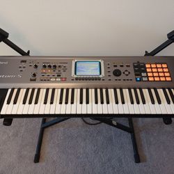 Roland Fantom-S Workstation Keyboard & Proline Double Keyboard Stand