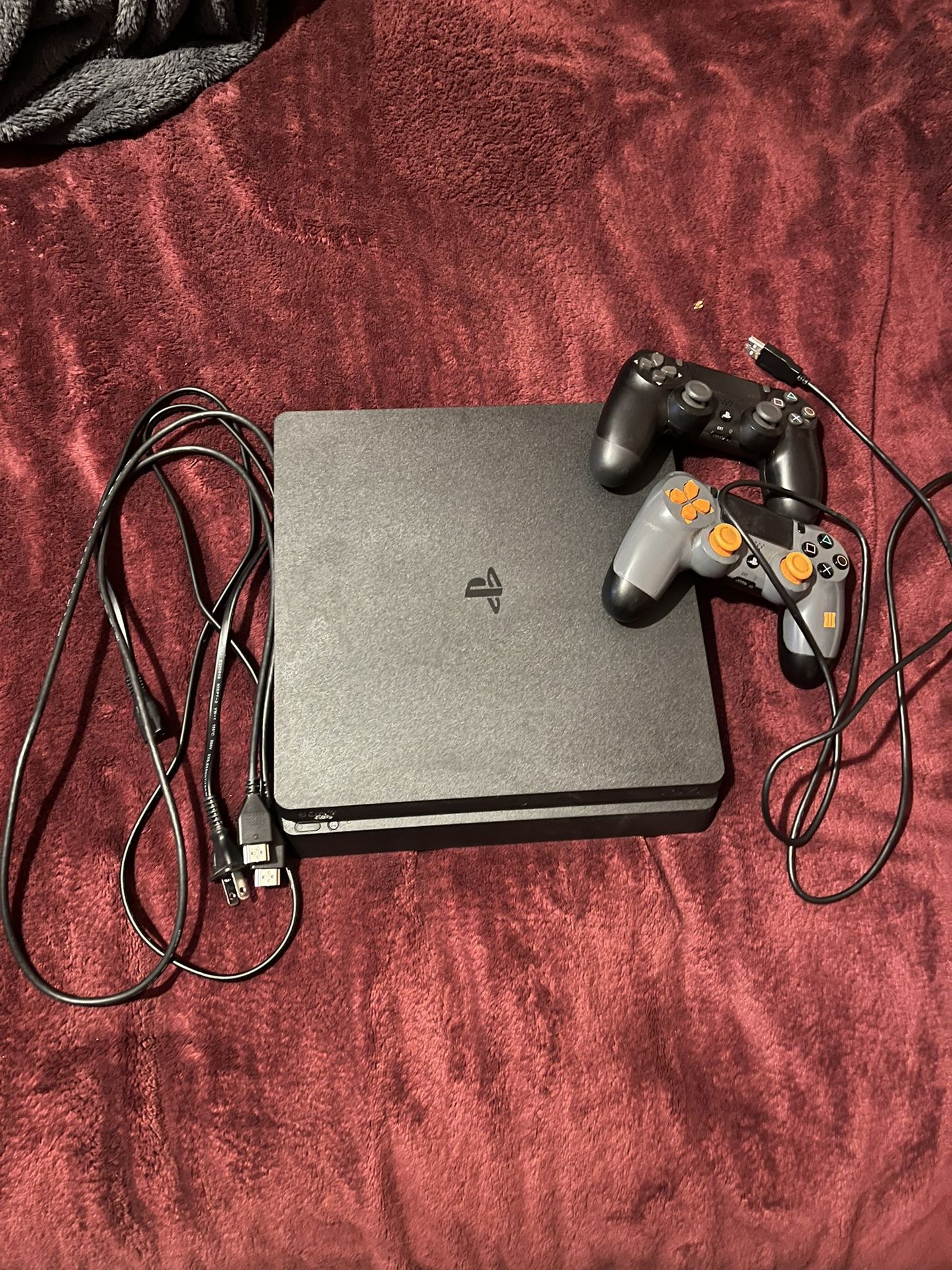 PS4 Slim With 2 Controllers