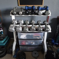 Weight rack and weights