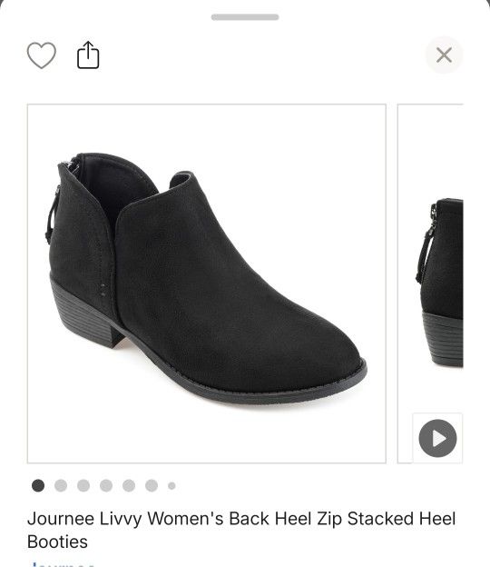 Journee Livvy Women's Back Heel Zip Stacked Heel Booties