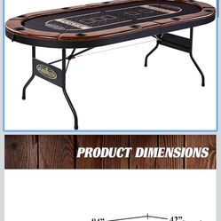 Barrington Poker Multiple Styles Folding Poker Table & Poker Table Top/Dining Table Collection, Durable Padded Rail Tables with Felt Playing Surface, 