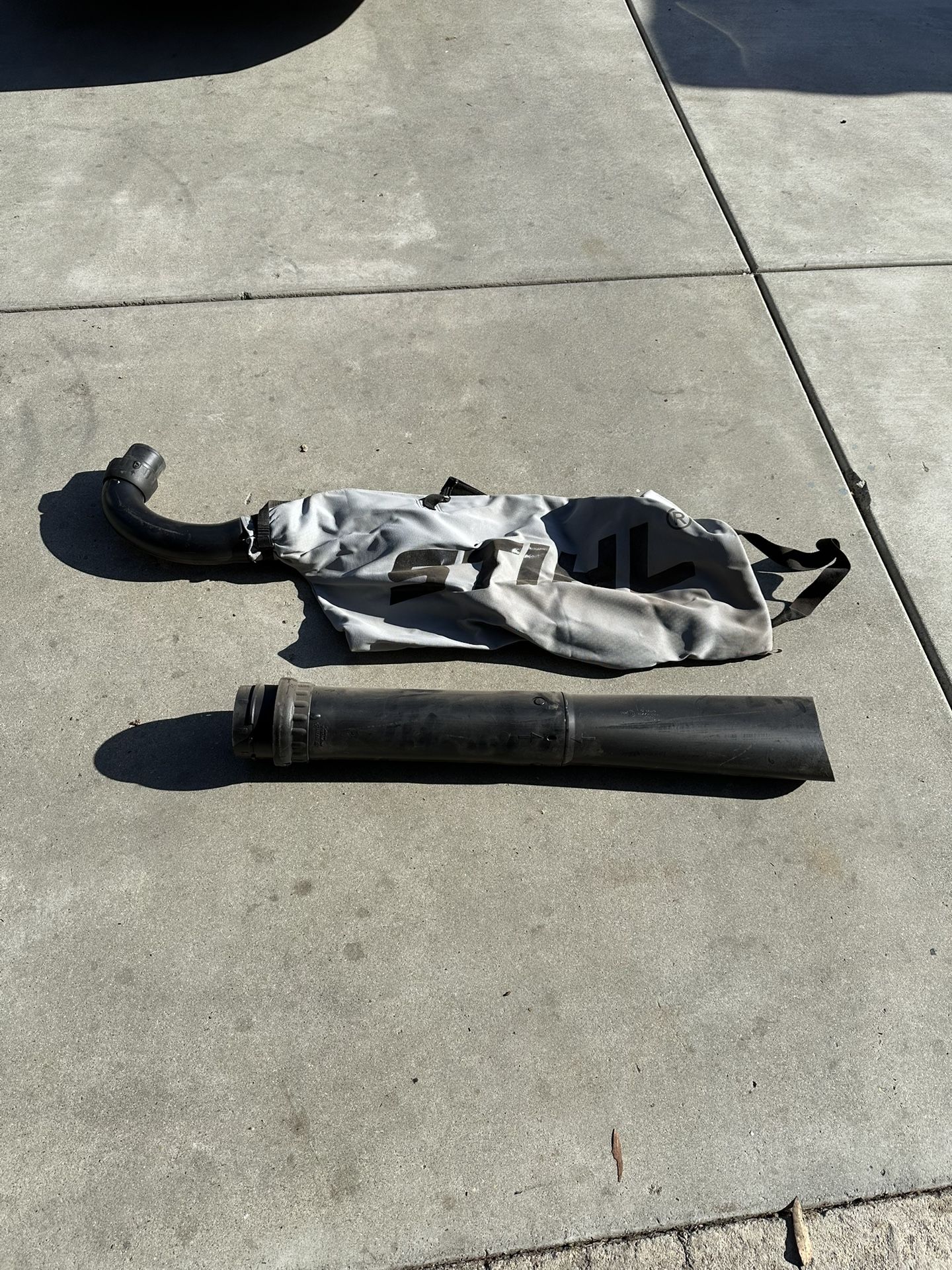 Stihl Leaf Blower Vacuum Attachment And Catch Bag. Used One Time