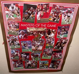 NFL San Francisco 49ers Niners Masters Of The Game Budweiser 1980s Vintage Poster 22”x 17” Limited edition new mint condition Team of the 80s