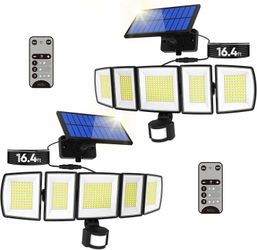 Brand New 2-Pack MDCMDCM Solar Motion Sensor Security Lights (3000LM)