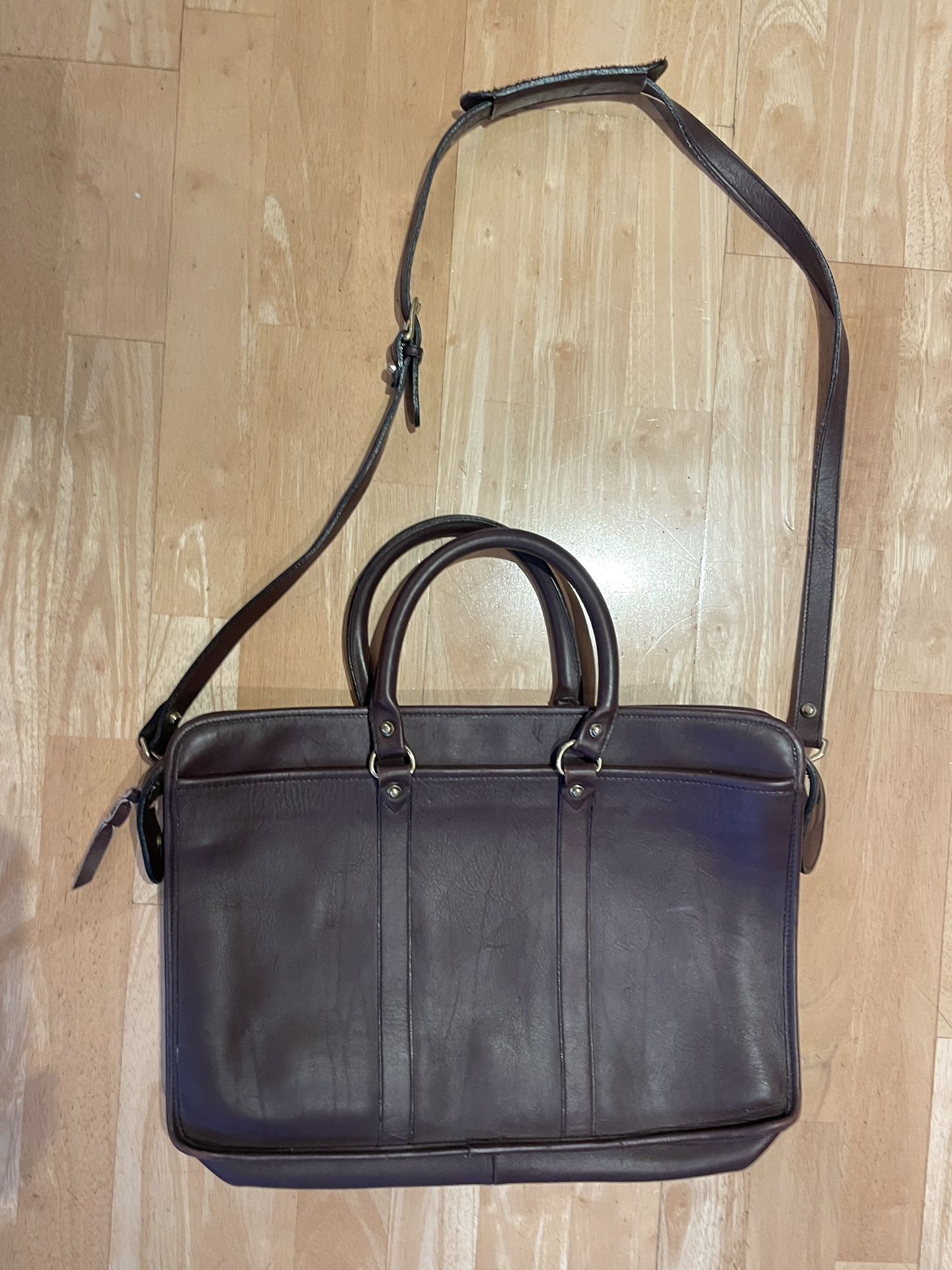 Cole Haan soft satchel legal bag heavy leather