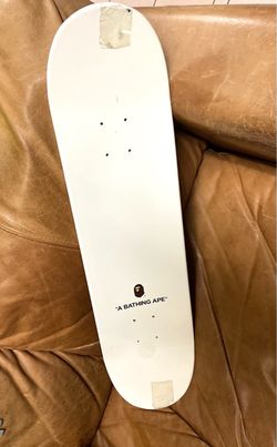 BAPE A Bathing Ape Space Camo Skateboard Deck White Gray 32 x 8