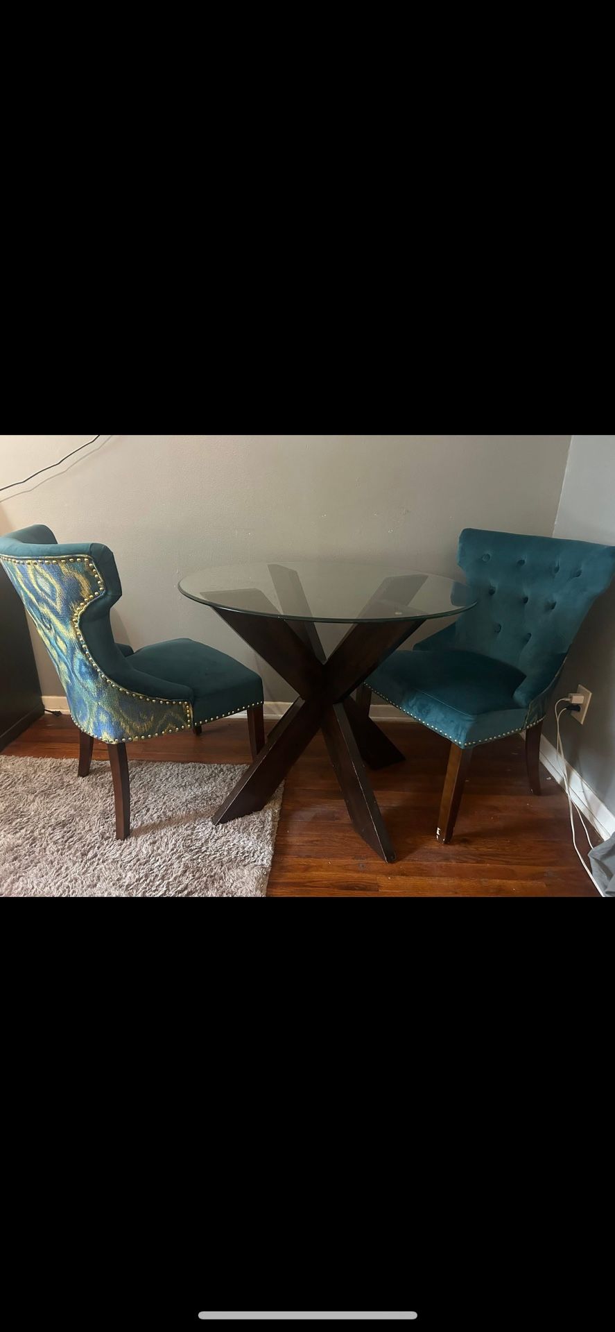 Glass Table And Chair Set