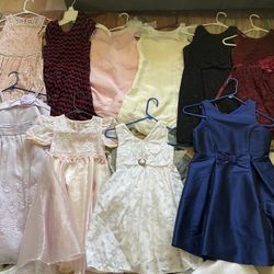 Girl Dresses Size 6-12 In Great Condition $5-$10 Or Take All For $60 Obo