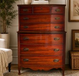 Awesome solid mahogany wood dresser with dovetail drawers