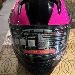 Motorcycle helmet XL Pink/ Black DOT Certified 
