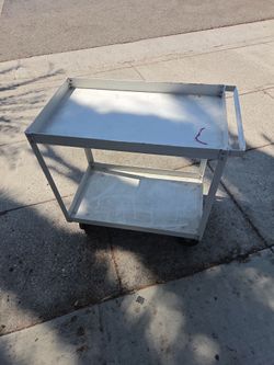 Vintage industrial metal cart