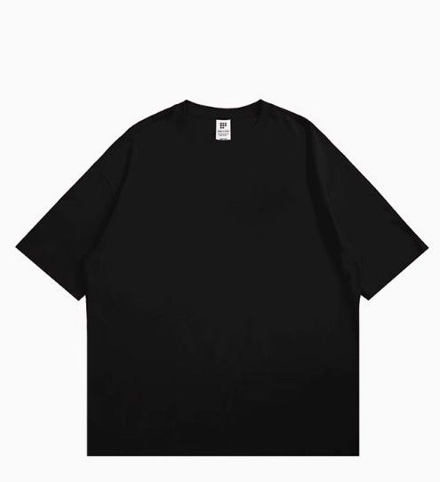 220G Heavyweight Pure Cotton Short-Sleeved T-Shirt with Round Neck, Casual Summer Style for Both Men and Women, Basic Solid Color, Japanese Style