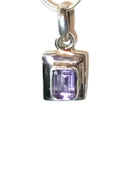 New Silver Amethyst Necklace