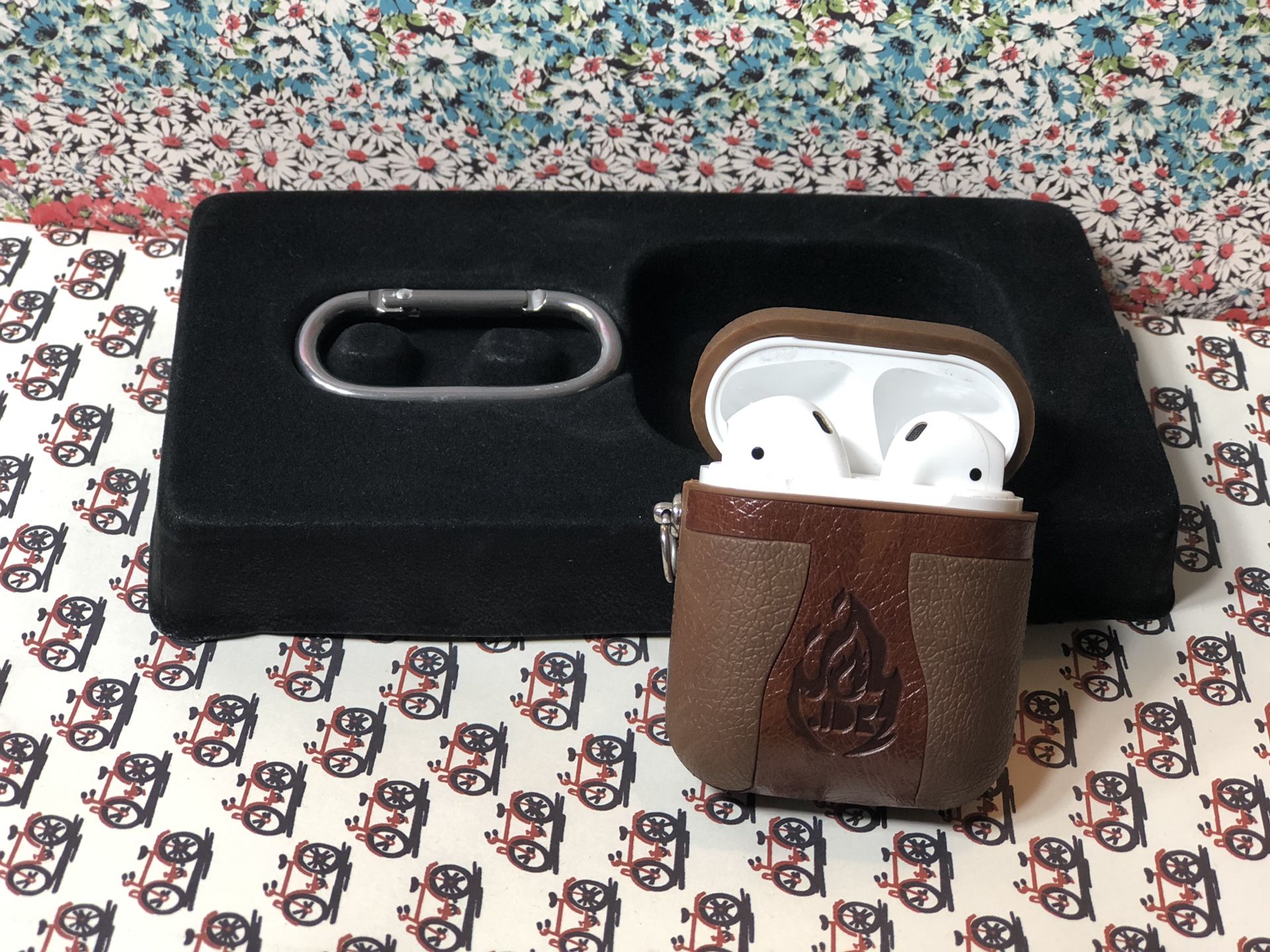 Airpods Case Cover Leather Protective Case for Apple AirPods Charging Case