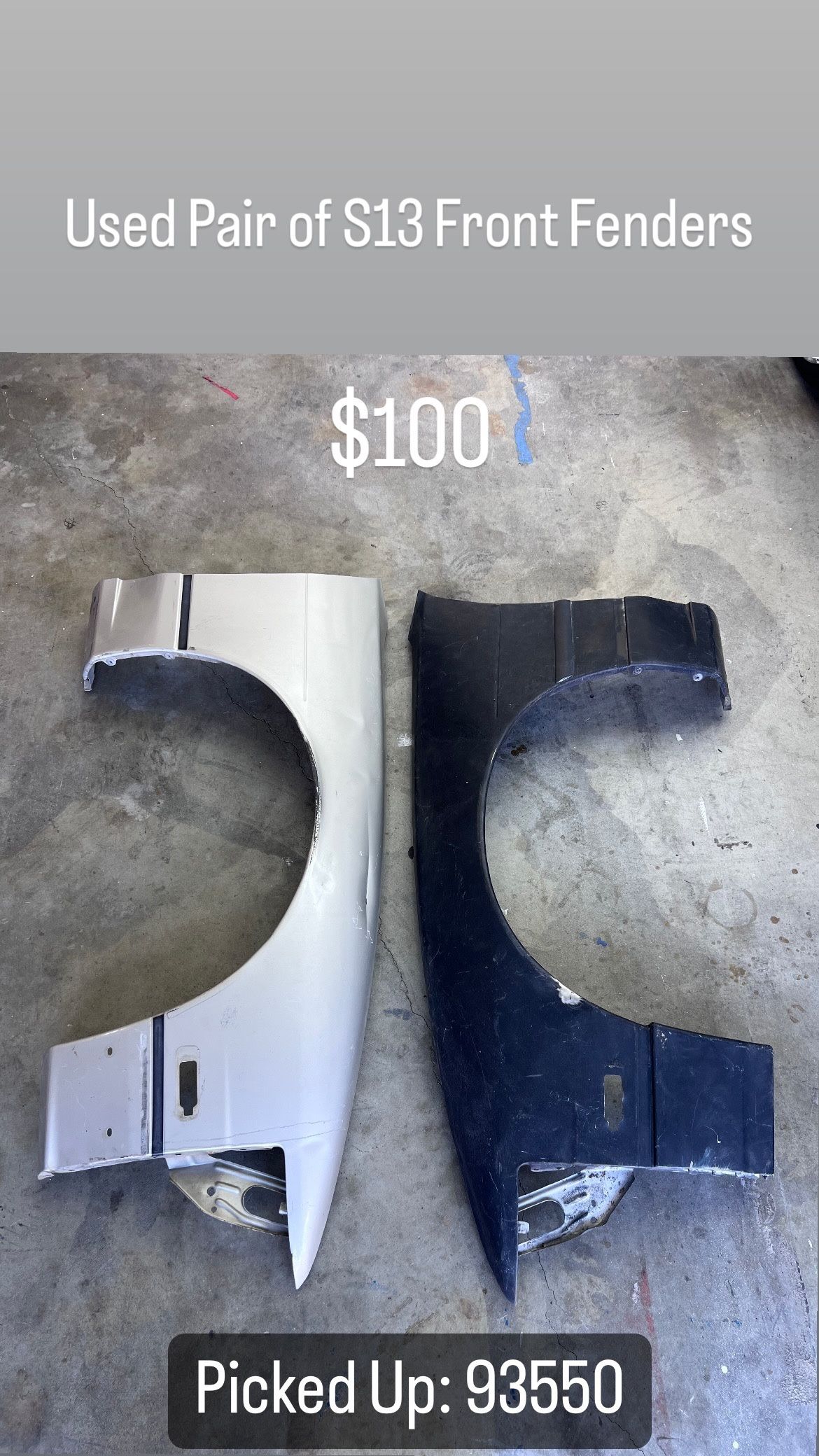 OEM Nissan 240sx S13 Fenders