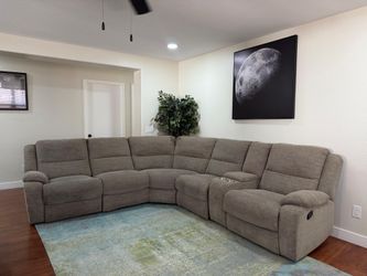 Gray sectional recliners- free delivery