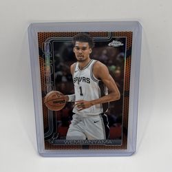 2025 TOPPS CHROME 221 VICTOR WEMBANYAMA BASKETBALL REFRACTOR