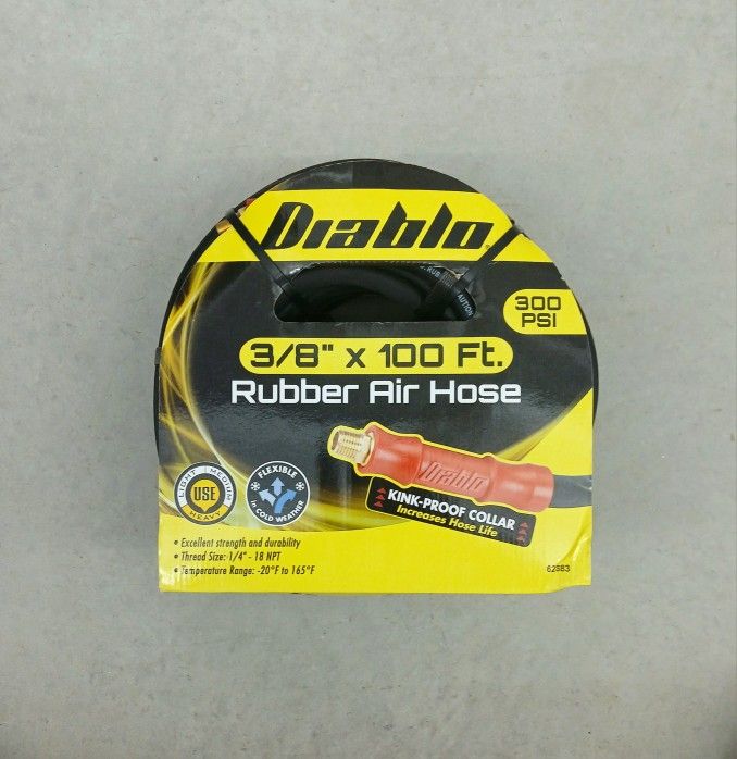 Diablo 3/8" x 100' (300 PSI) Rubber Air Hose