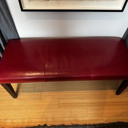 Red chair and Ottoman