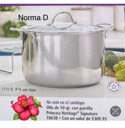 Olla con parrilla de 10 qts nueva en su caja 🌺 princess house 🌺