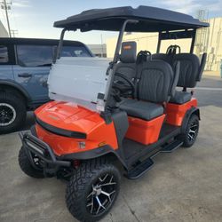 Denago Rover XL Lithium Street Legal LSV Golf Cart in Orange 🍊