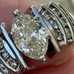 14K Marquise Diamond Ring