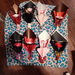  Valentine Ribbon Single Flower 