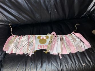 High chair tutu for fist birthday mini mouse