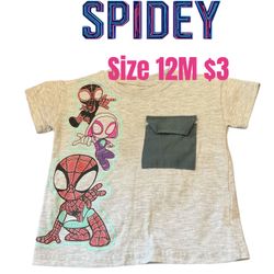 SPIDEY T-SHIRT BABY BOY GREAT CONDITION SIZE 12M ❤️❤️M14 010326
