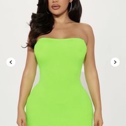 Textured Green Maxi Dress Médium 
